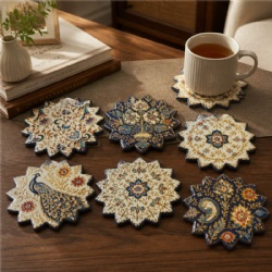 Gold-Foil Ceramic Coasters
